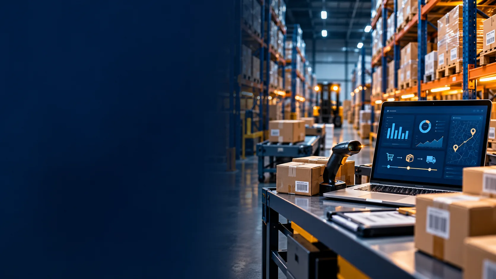 Warehouse inventory tracking and reporting dashboard